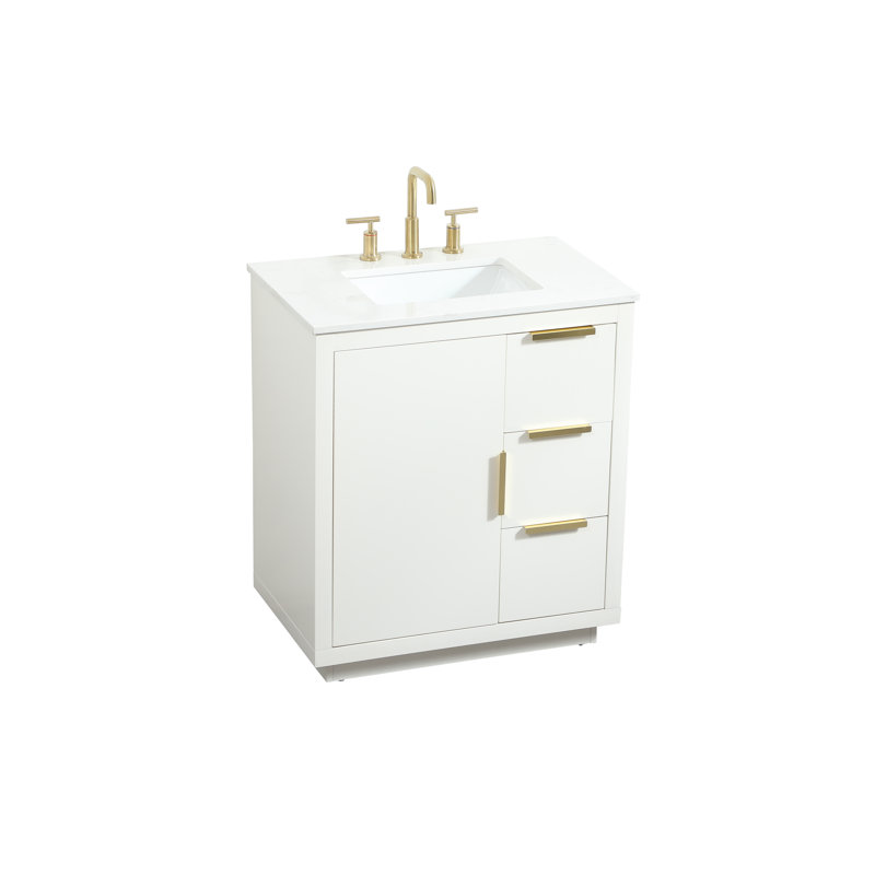 Ensemble de meuble-lavabo simple 30 po Broadlands, Blanc