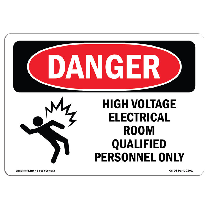 Danger Sign, 18" H x 24" W x 0.1" D