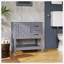 Meuble-lavabo gris 30 po avec miroir et plateau seulement