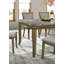 Couleur du plateau de table rectangulaire foncé brossé foncé: marbre pierre grise