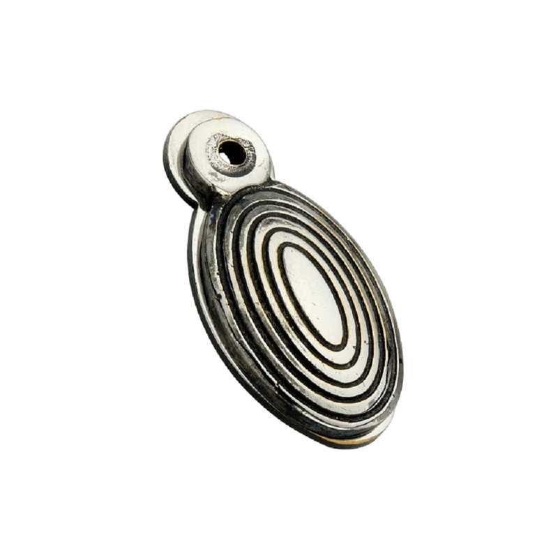 Oval Beehive Escutcheon, Aged Nickel