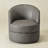 29.1'' W Top-Grain Genuine Leather Upholstered Swivel Barrel Chair-309955878