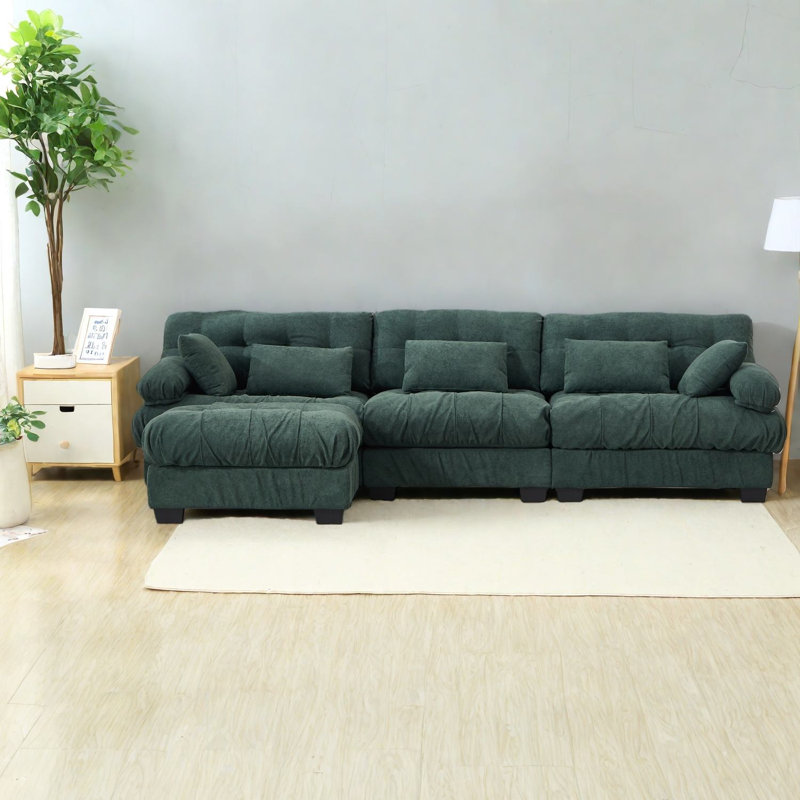 Canapé modulaire à assise profonde, canapé en forme de L moderne pour la maison