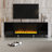 Wood Top TV Stand  With  Electric Fireplace ,2 Cabinets-509813162