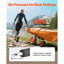 Chariot de kayak, capacité de charge de 200 lb, chariot de kayak pliable avec pneus en caoutchouc solide de 10 pouces et 1 sangle à cliquet, chariot à planche à pagaie pour transporter des kayaks, des canots, des planches à pagaie, des tapis flottants, des bateaux Jon