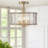 3 - Light 13.39'' Modern Drum Hammered Glass Semi Flush Mount Light-2083420227