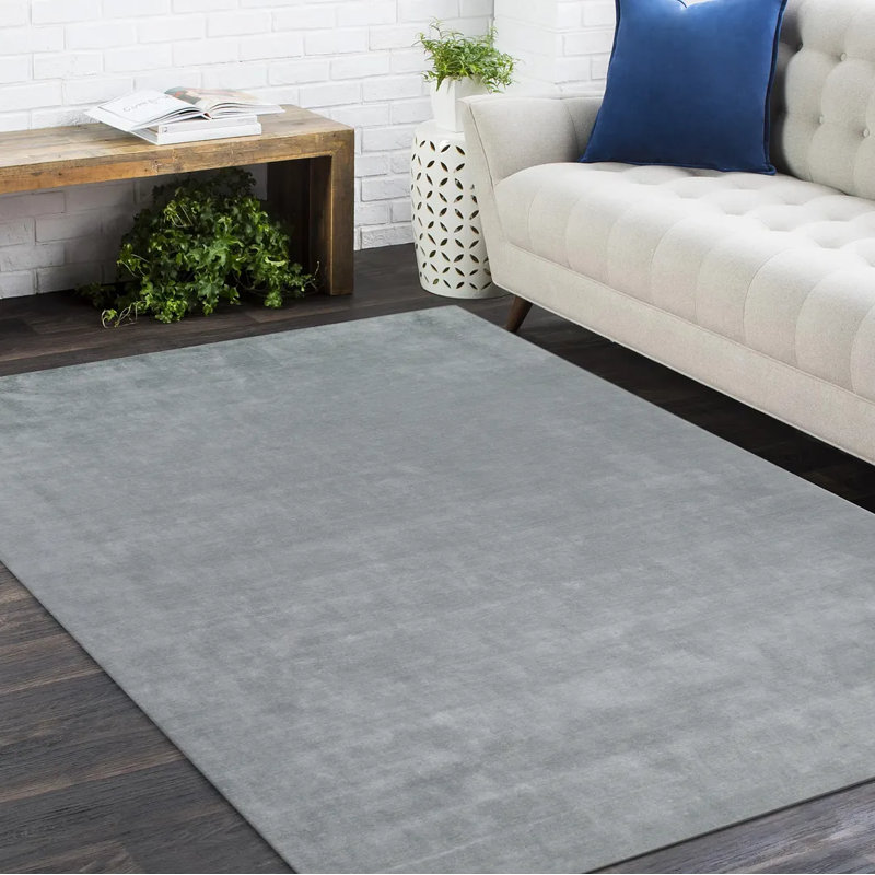 Harbor Hand Knotted Wool Area Rug in Charcoal, Rectangle 8' x 10'