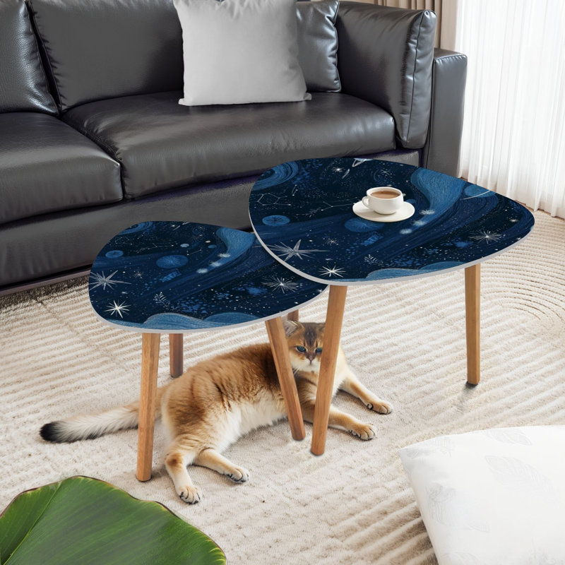 Ensemble de 2 tables basses gigognes Triangle