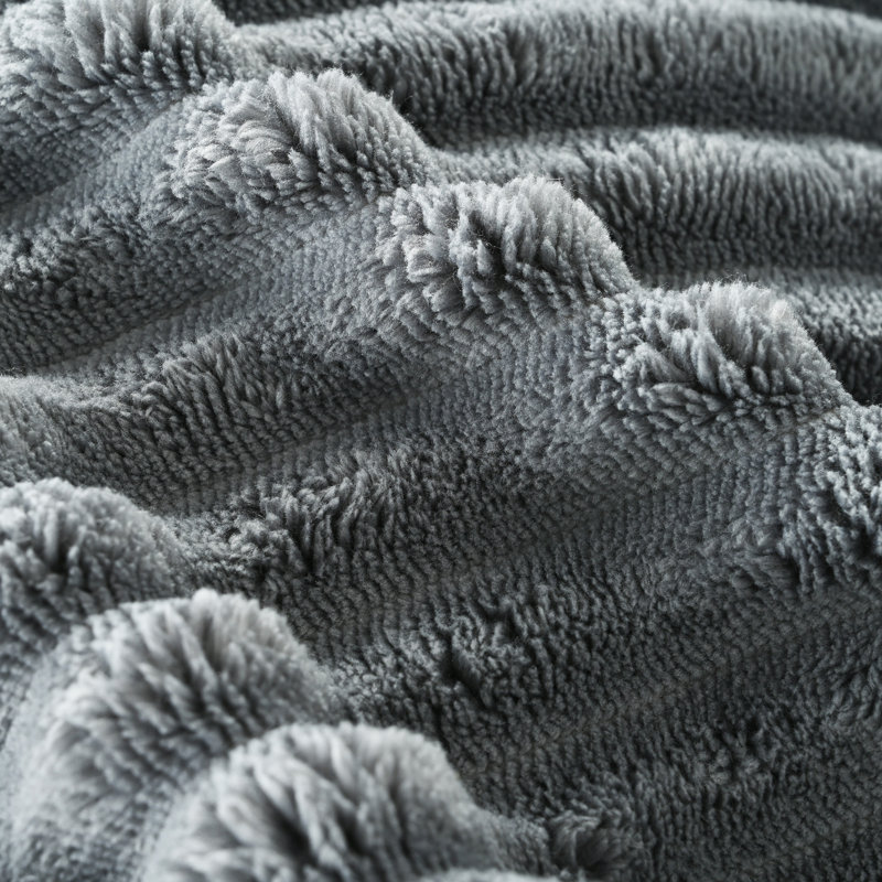 Canapé-lit double en velours côtelé avec 2 coussins Corduroy, Gris
