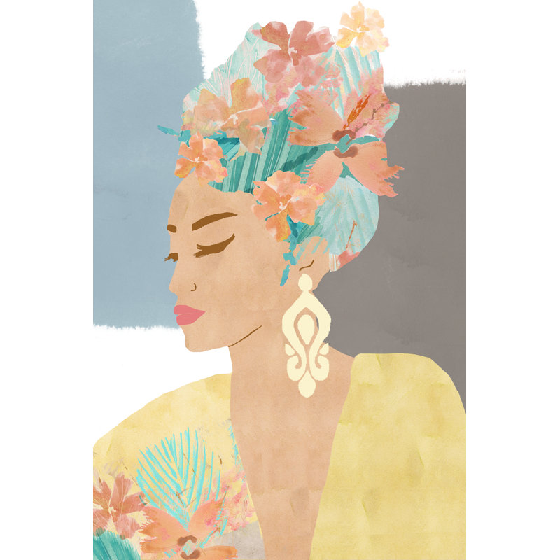 «Nina In Bloom On Canvas» par Flora Kouta, reproduction, H 18 po x l 12 po