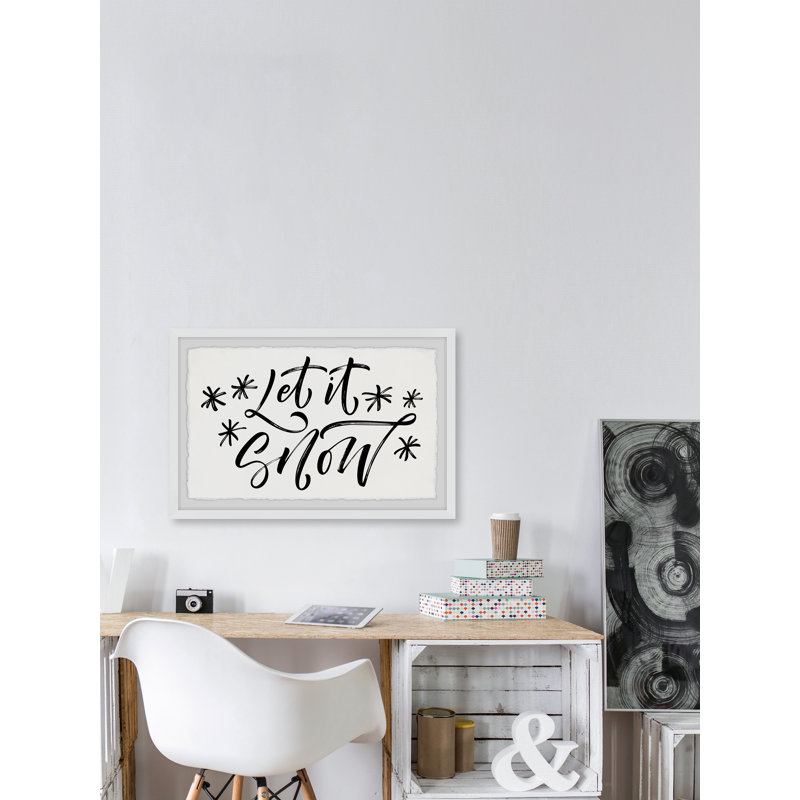 «Let It Snow! Reproduction encadrée, H 8 po x l 12 po x P 1,5 po
