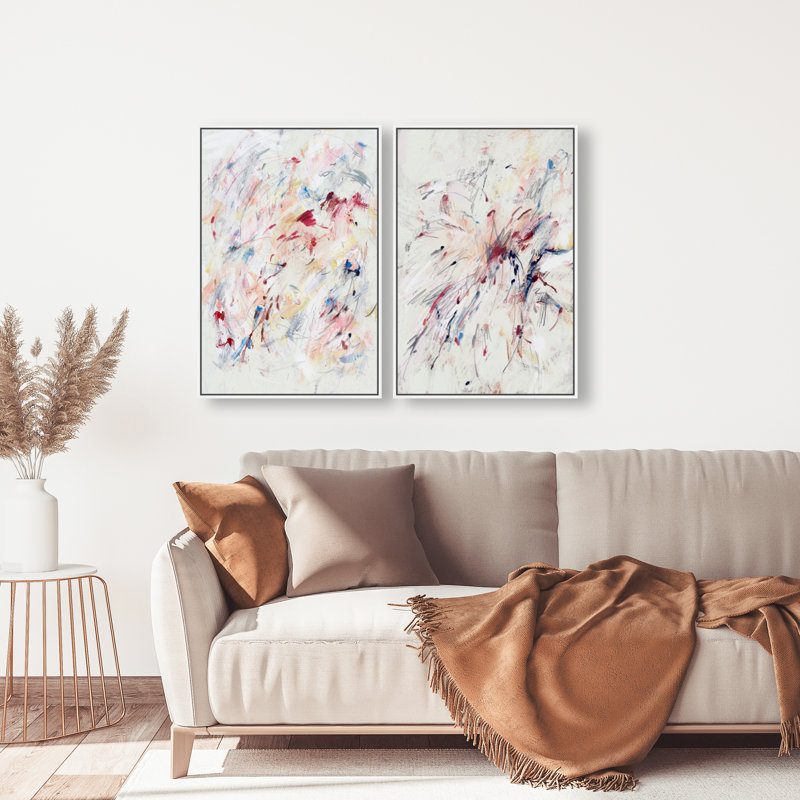 Feels Like Love Set Set by Oliver Gal, 110"H x 74"W, White Floater Frame