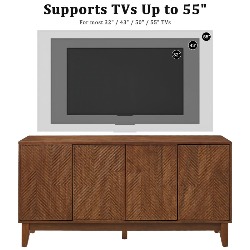 Meuble télé 56 po Mid Century