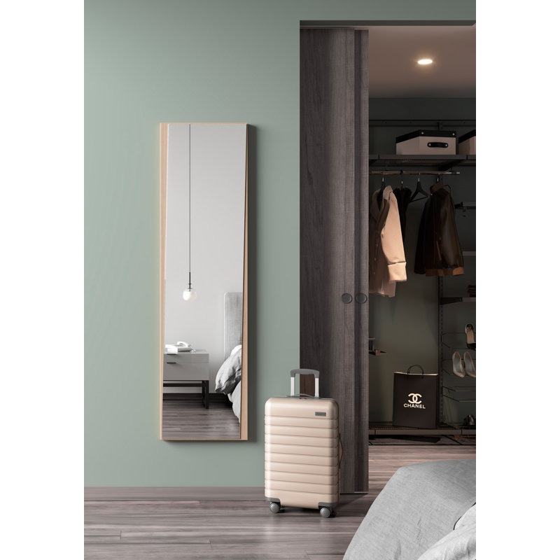 Breagh Wall Mirror, Light Oak