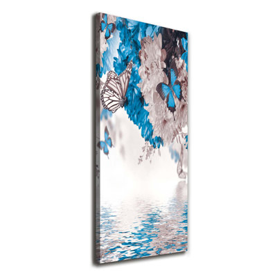 Flowers And Butterflies - Wrapped Canvas Print