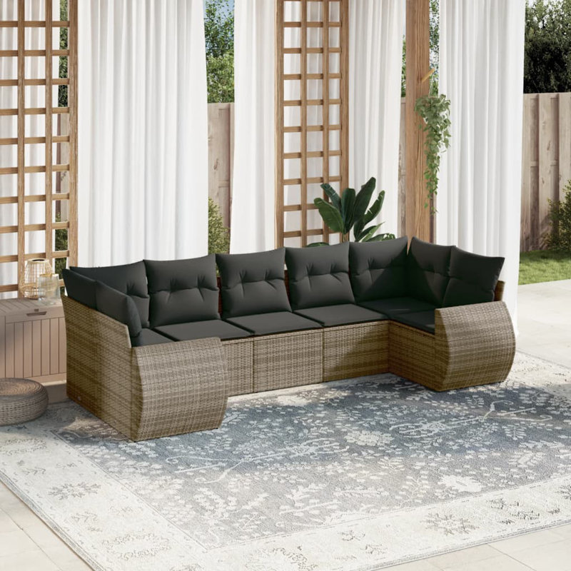 Ensemble de canapé de jardin Vidaxl gris