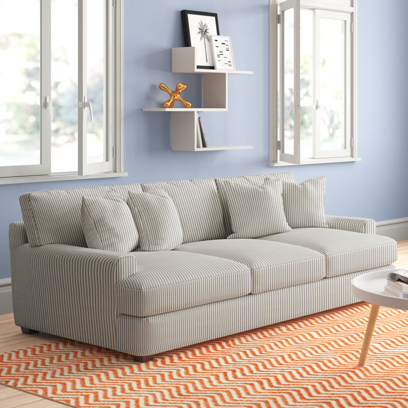 Wayfair Custom Upholstery Emilio 90'' Recessed Arm Sofa