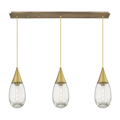 Luminaire suspendu pour îlot de cuisine 3 lumières Rafael