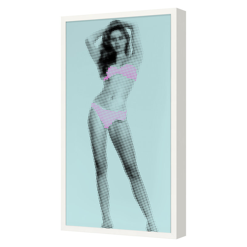 " Bardot " by THE Studio, Teal/Pink, 50" H x 27" W