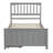 Twin Size Wooden Platform Bed with 2 Drawers, Solid Pine Frame with Slats, Space-Saving Storage Solution, Gray Finish-551679947