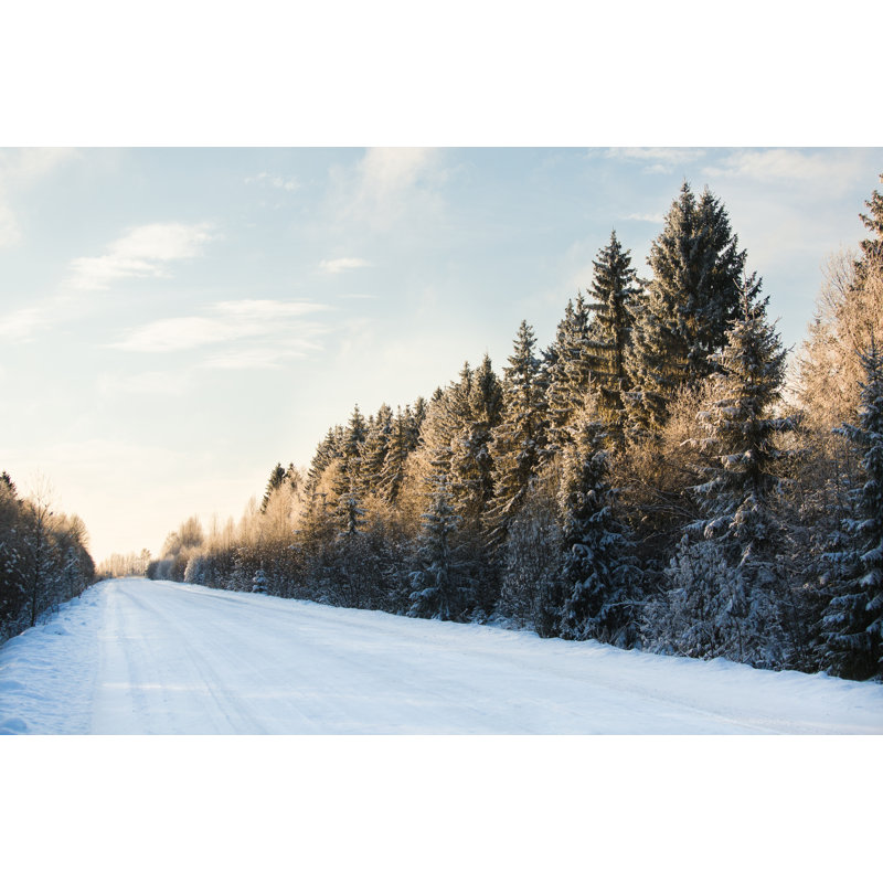 Winter Road - Wrapped Canvas Print, 30cm H x 46cm W x 3.8cm D