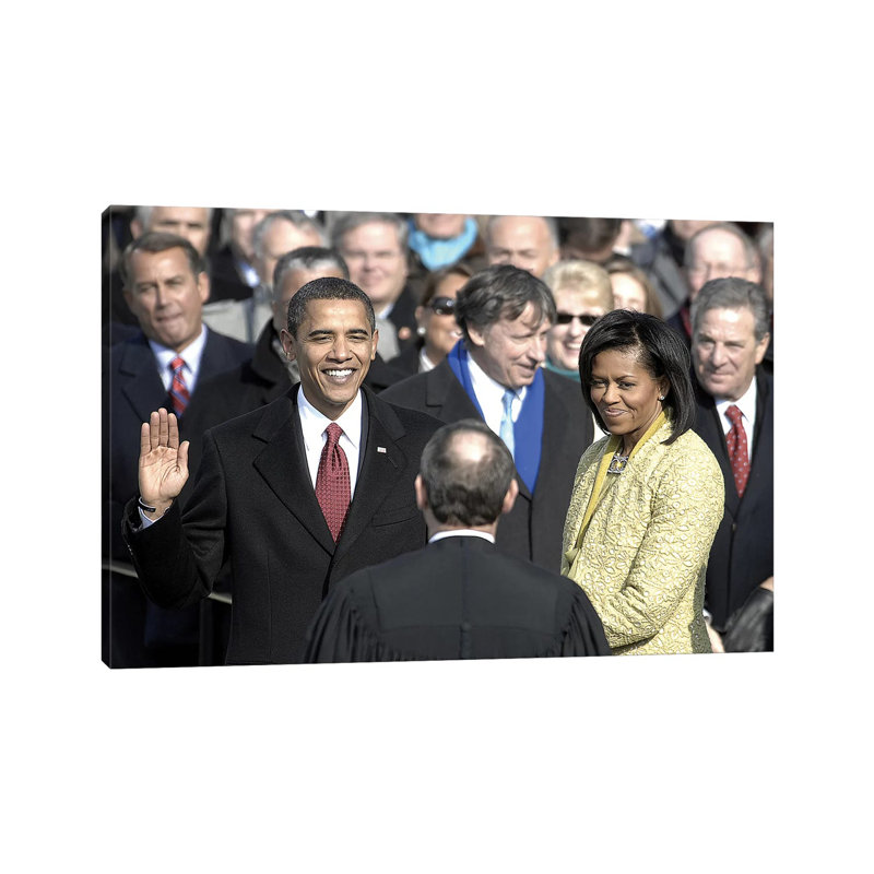 Barack Obama (61) - reproduction de photo sur toile tendue, H 18 po x l 26 po x P 1,5 po