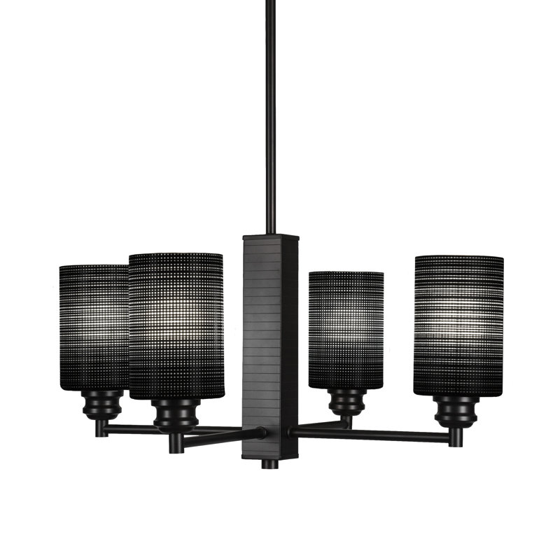 Lustre 4 lumières Edge, Gris, Espresso
