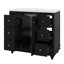Meuble-lavabo 36 po sans lavabo, base d'armoire seulement, armoires en bois massif avec 4 tiroirs et 1 porte d'armoire, tablettes réglables
