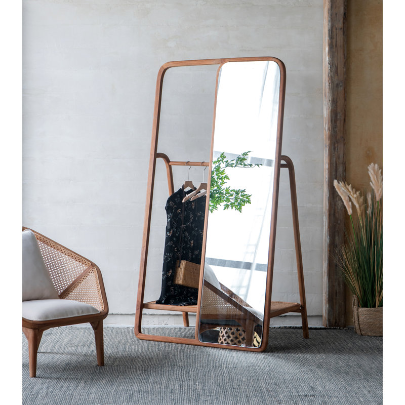 38 x23 x71.5" Clothes Hanger With Mirror,Large