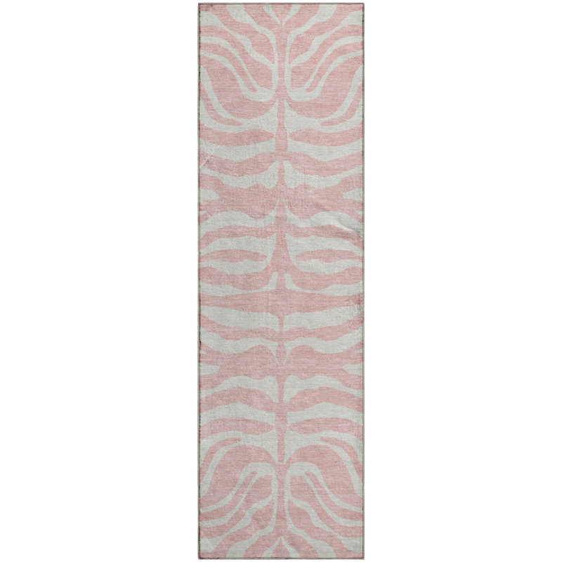 Premium Machine Washable Kian AMF1042 Animal Print Rug, Runner 2'3" x 7'6"