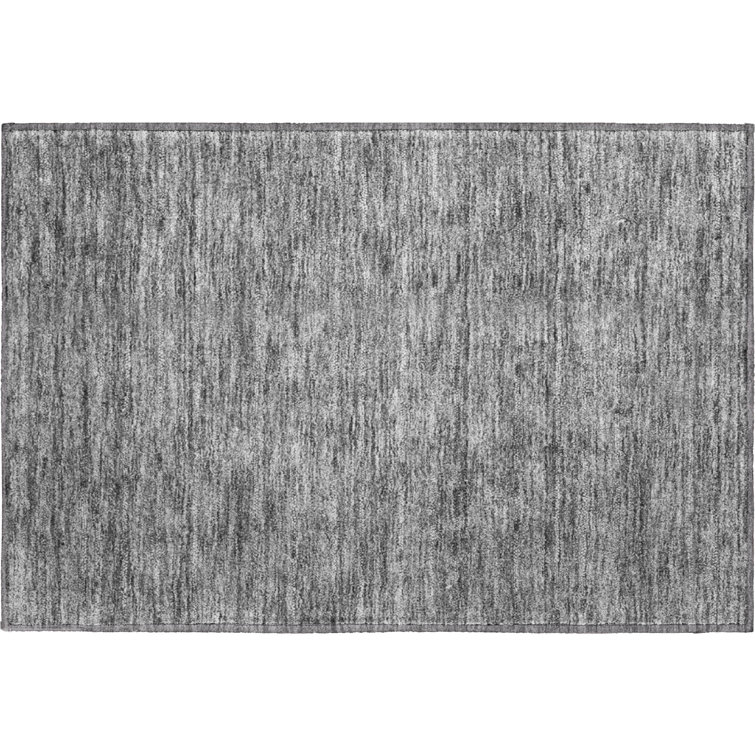 Premium Machine Washable Prisco Black Rug