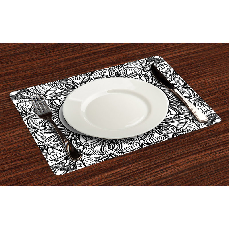 Polyester Floral Rectangle Placemat