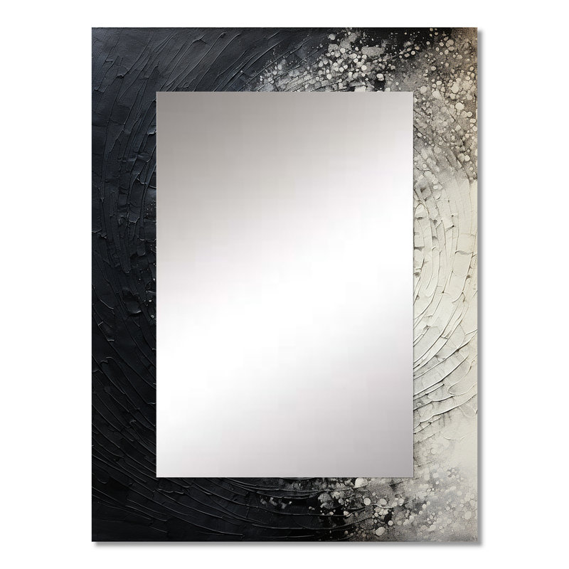 Printed Spiral - miroir mural abstrait en spirale, miroir décoratif moderne, impression d'art en métal, 32 po x 24 po