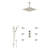Reno Ceiling Mount Shower Head Set with 6 Body Massage Jets