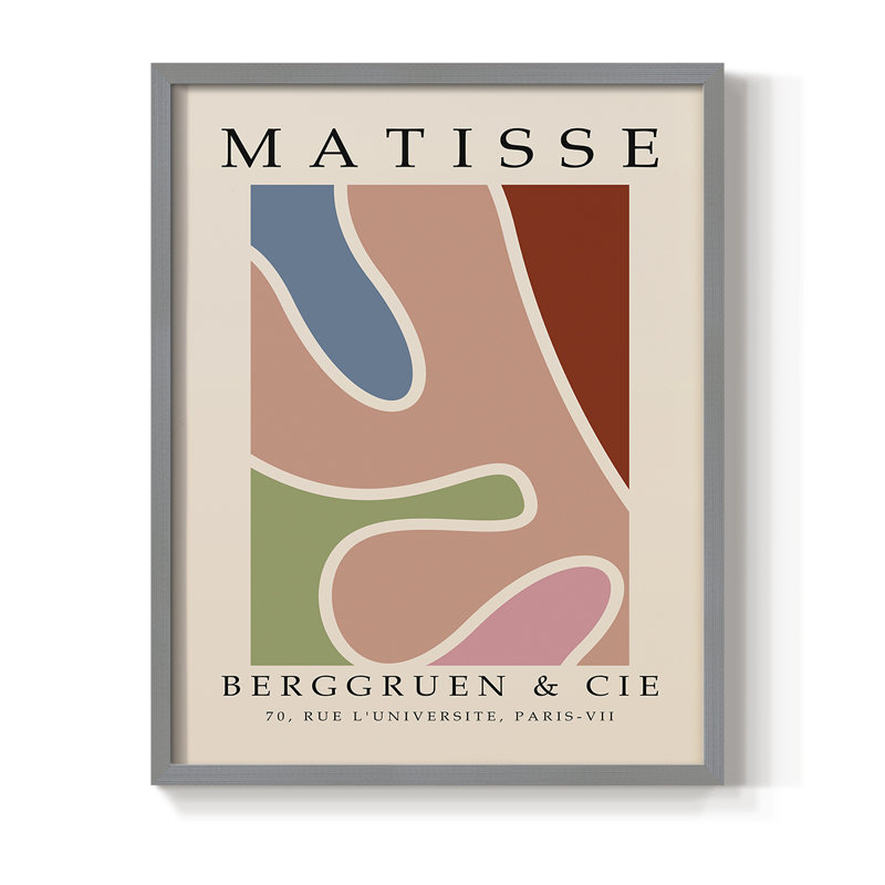 Matisse CEC XXXI, reproduction d'art encadrée - bois massif, Gris, H 30 po x l 24 po