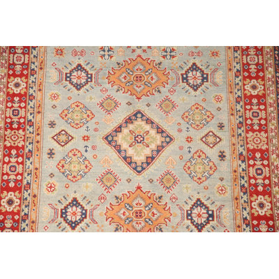 Geometric Kazak Oriental Rug 7