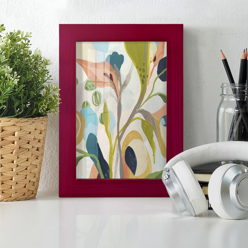 Jungle Jewels IV, reproduction encadrée sur papier, Rouge, H 6 po x l 4 po x P 1 po