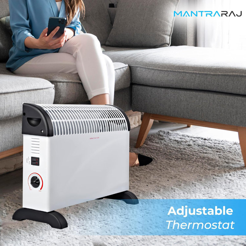 Belfry Heating Donaldson 2000 Watt Electric Compact Space Heater with Adjustable Thermostat