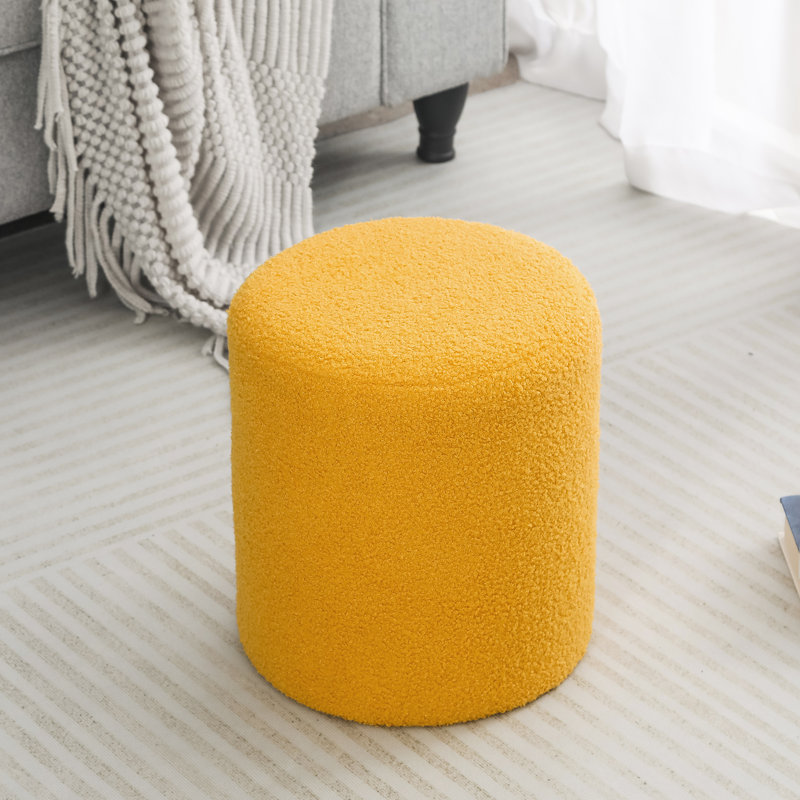 Repose-pieds rond, Peluche jaune