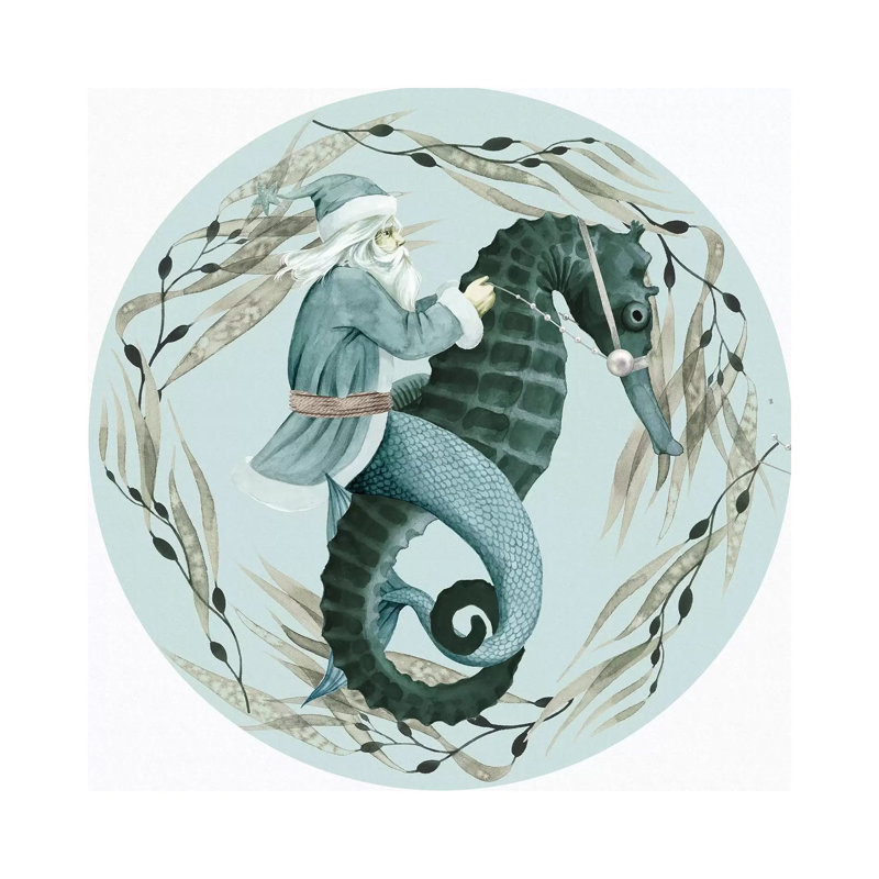 The Sea Santa Collection C by Grace Popp - Wrapped Canvas Gallery-Wrapped Canvas Giclée, 30.48 cm H x 30.48 cm W