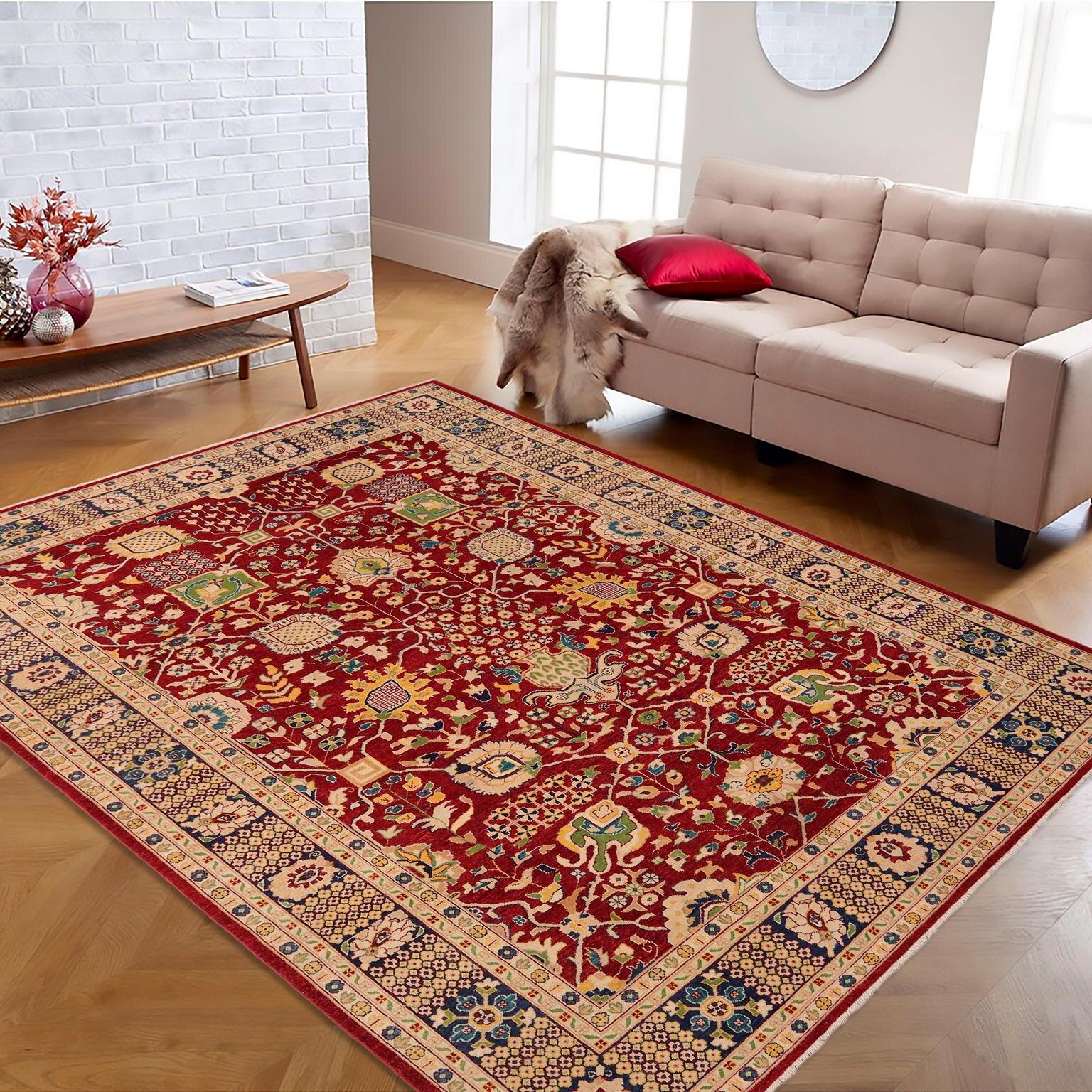 Isabelline Mathurn One-of-a-Kind 3'4 X 3'4 Round Area Rug in