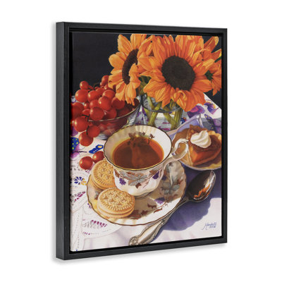 "Autumnal Tea Party", art mural encadré par Mardell Schuster