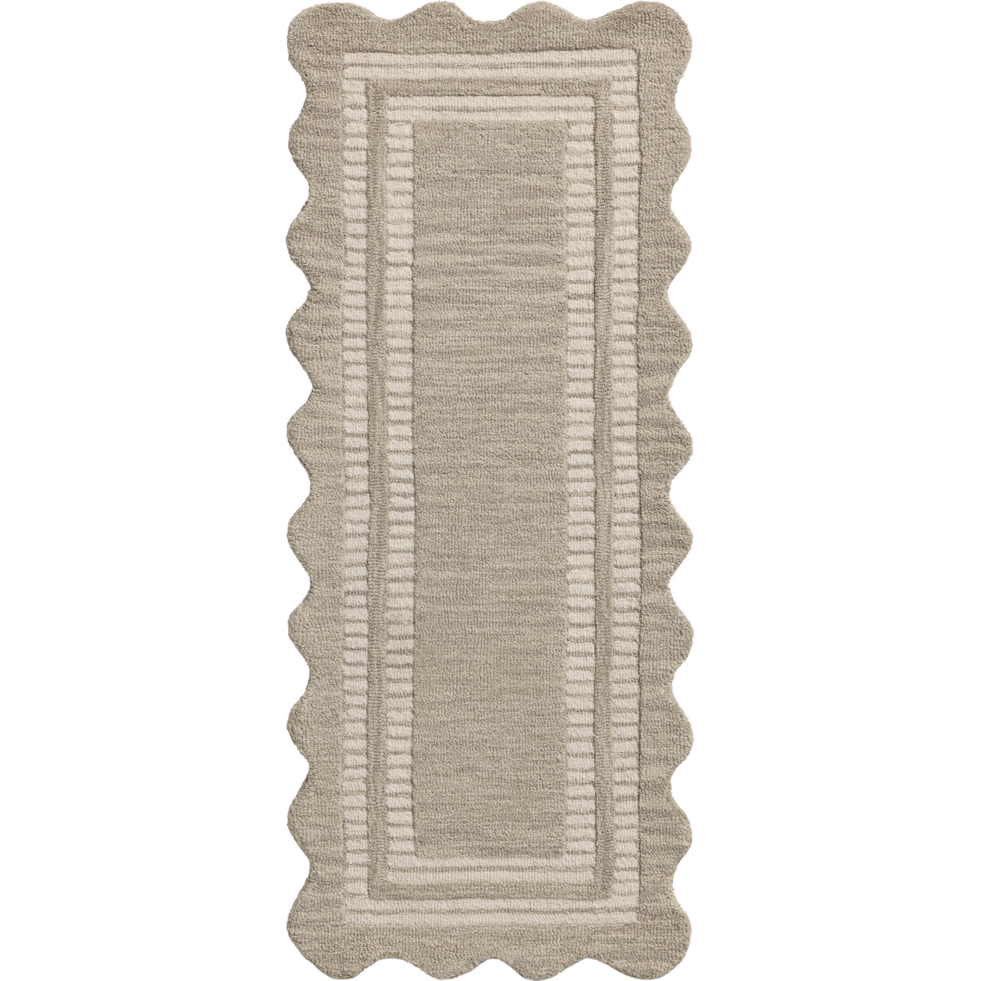 Scottie Fog / Ivory Area Rug, Square 1'6"