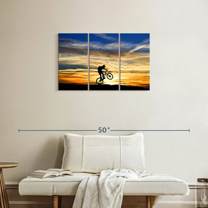 Silhouette de bicyclette, H 20 po x l 33 po