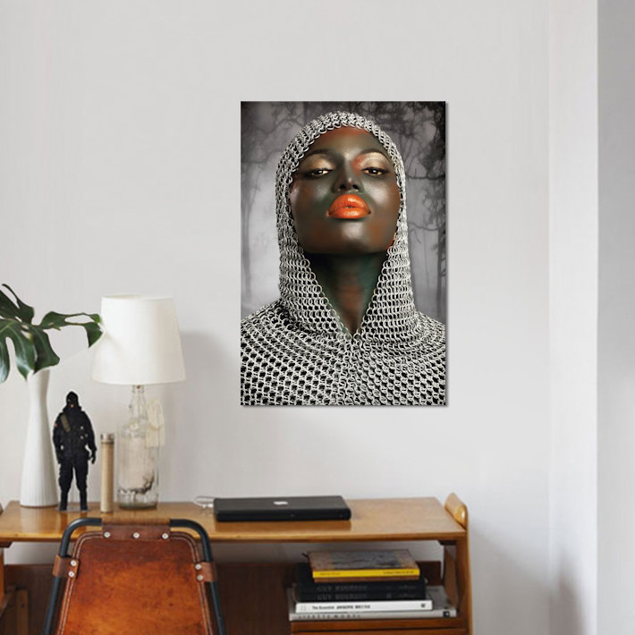 «The Warrior», impression sur toile, H 18 po x l 12 po x P 1,5 po, Toile tendue, Pas de tapis