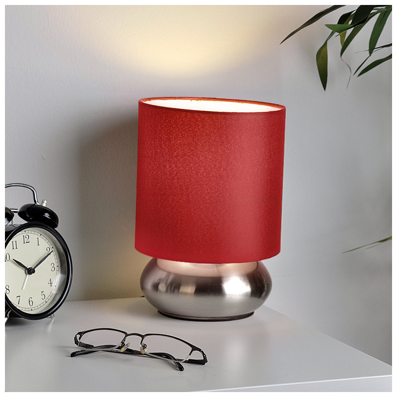 Vatukoula Metal Table Lamp, Nickel , Grey