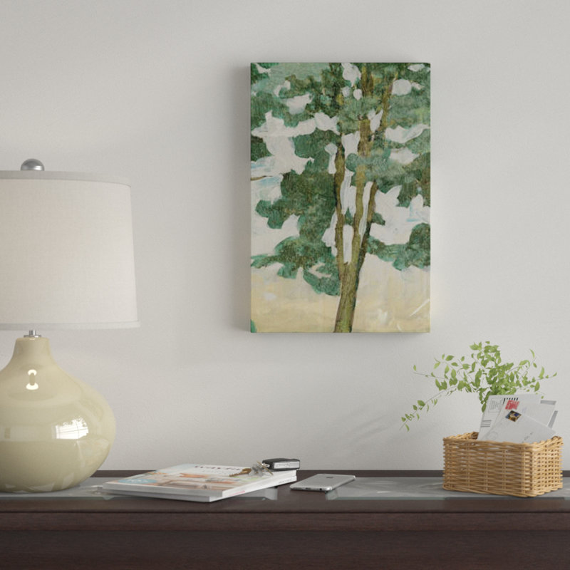 «Green Tree Line II», reproduction sur toile, H 26 po x l 18 po x P 1,5 po, Toile tendue, Pas de tapis