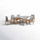 Amira 87'' Rectangular 6 - Person Outdoor Dining Set