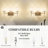Lidia 3 - Light Dimmable Amber Gold Vanity Light with Off-White Shades