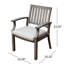 Chaises de salle à manger d'extérieur modernes en aluminium avec coussins gris foncé et argentés, léger, 25,88 de large, assemblage inclus, structure stable, rouille, conception élégante, cadre, requis,
